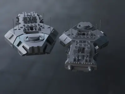 spaceship scifi spacecraft alien planet transporter  3D model