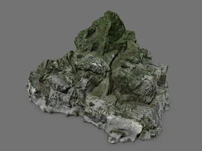 Rock Set Low-poly 3D model 20