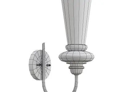 evoluce-rammo-sle112401-01 wall sconce with clear glass shade 3D model