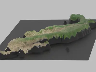 Mexico Map Country Low-poly 3D model
