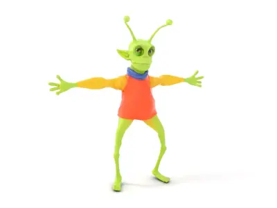 Playful Alien Character model pack Low-poly 3D model