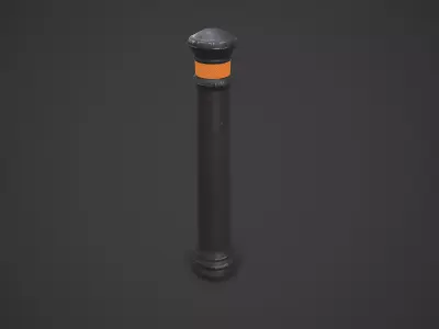 Bollard Low-poly PBR Free low-poly 3D model