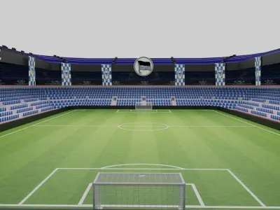 Hertha BSC Football Stadium Low-poly 3D model