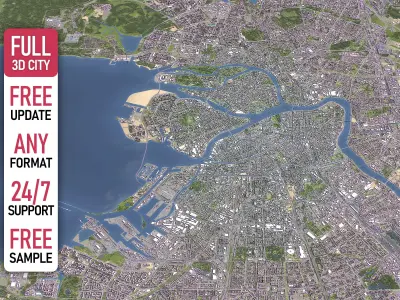 St Petersburg - 3D City Model Low-poly 3D model