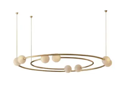 Modern Chandelier Inspired by planets Low-poly 3D model