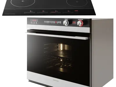 Fisher Paykel Cooktop and Built-in Oven 3D model