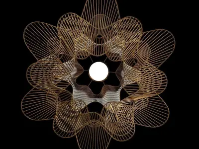 Terzani moire ceiling light 3d model 3D model