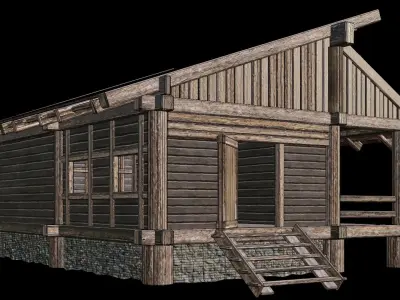 Medieval Houses 13 - 4K Textures Game Ready Low-poly 3D model