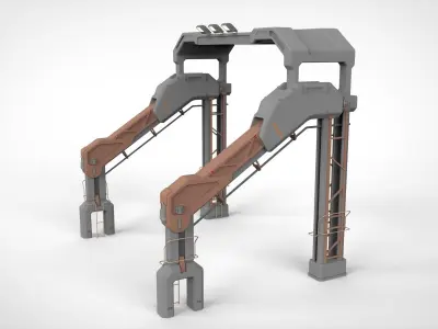 sci-fi Architecture kitbash 1 3D model