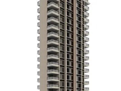 Residential Building 3D model 13