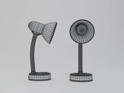 PBR Desk Lamp Lampshade Model 3D model