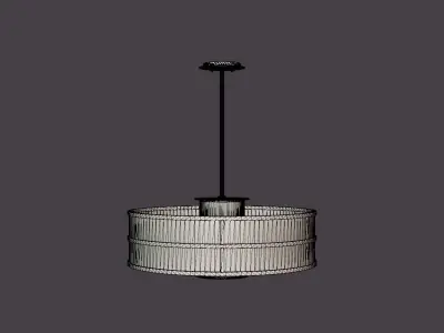 Discus Chandelier - Graphite Low-poly 3D model