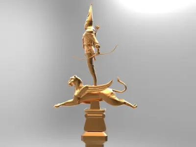 Independence Monument from Almaty Kazakhstan 3D model