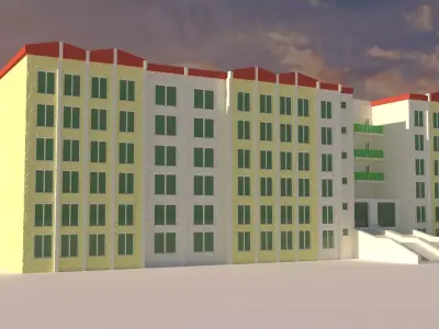 School or any Educational Building 3D Model only Exterior 3D model