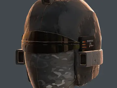 Helmet plastic mask protection  Low-poly 3D model Low-poly 3D model purchase