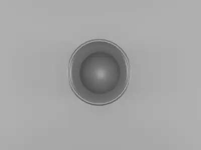 Bin silver low polly model Low-poly 3D model