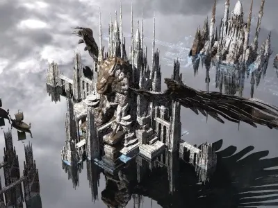 North rend City high council kit bash 3D model