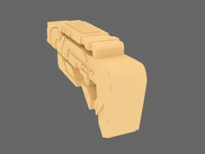 Scifi Gun GR03 3D Model Low-poly 3D model