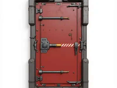 futuristic sci-fi door 3D print model get