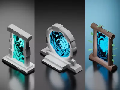 Dimension portal set 3D model