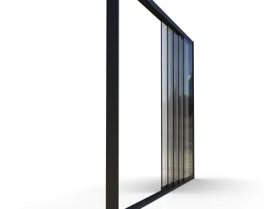 Modern Glass Sliding Door  High-Quality Detailed 3D Model  3D model