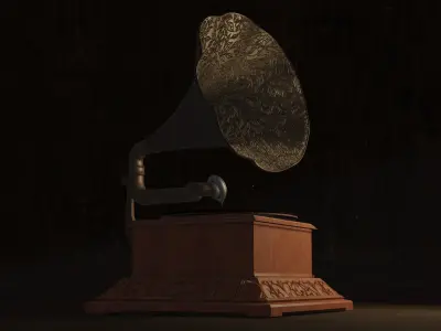 vintage phonograph Free 3D model