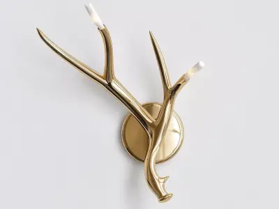 Superordinate Antlers sconce hardwired gold von Roll Hill 3D model