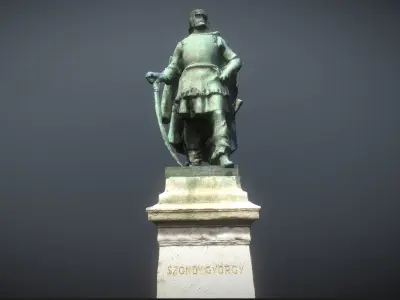 The statue of Szondy Gyorgy 3D model