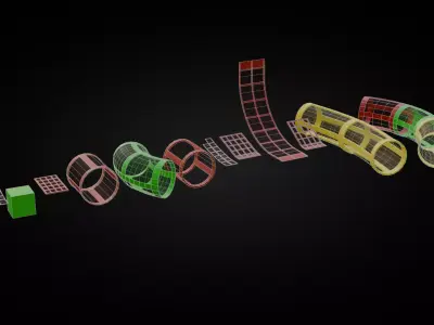 Low Poly Modular Parkour Kit Low-poly 3D model