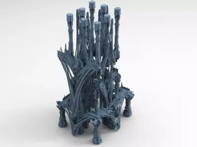 Castle Labyrinth Maze pillars 3D model