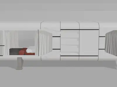 Modern Capsule House 3D Model Low-poly 3D model