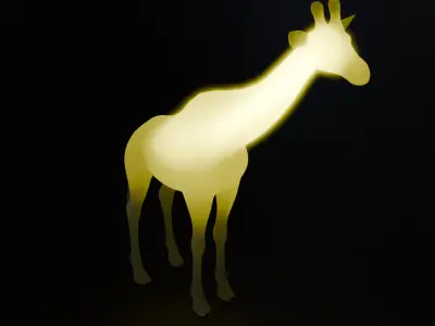 Indirect lighting for giraffe 3D model