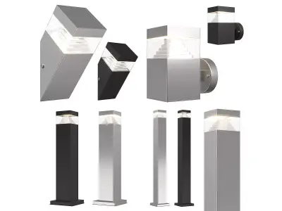 377 Raggio Lightstar Collection of street lamps 3D Model Pack