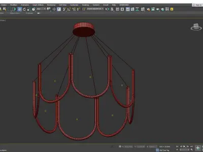 U Shaped Metal Suspended Lighting Low-poly 3D model