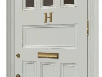 Entrance classic door 37 3D model