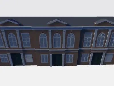 Building Facade for 3D Art Free low-poly 3D model
