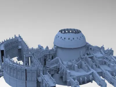 Ancient Egyptian Gods Halls Arena City 2  3D model