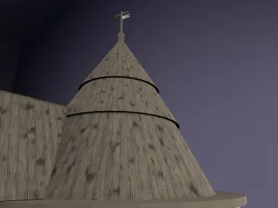 Windmill Low-Poly Low-poly 3D model