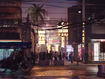 Asia Street Scene  3D model