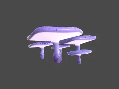 Fantasy Mushroom I06 Purple - Scene Backdrop Design Low-poly 3D model