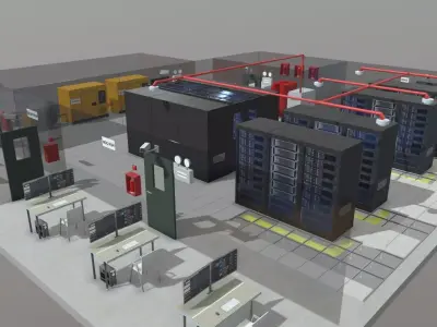 Server room 3D model