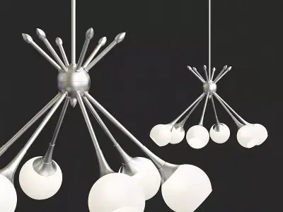 Mid-Century 6 Light 3D model
