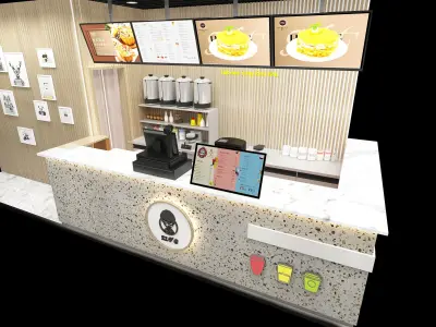 Milk tea shop 3D model