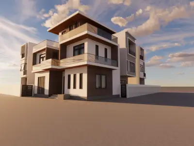 3 floor villa  3D model