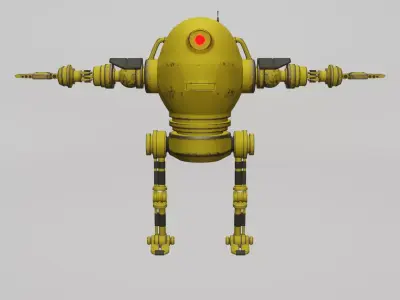 Robot with arms and legs 3D model