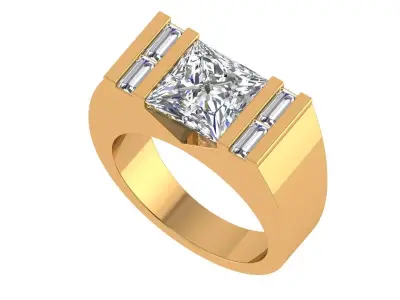 Princess Budget Gents Ring 3D print model