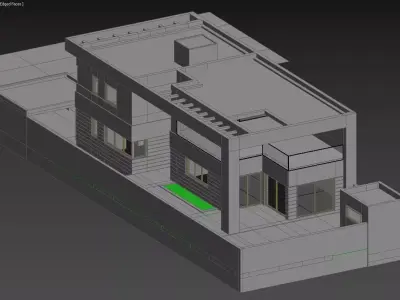 Modern House 003 Izrael Low-poly 3D model