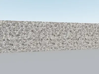 Natural Grey Granite Stone Wall 3D Model Texture 3D model