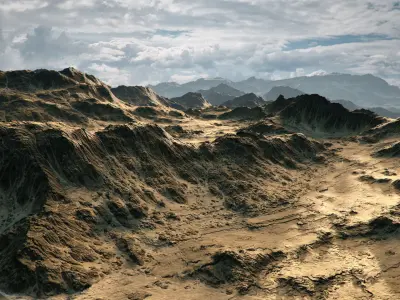 Desert Mountain Low-poly 3D model purchase