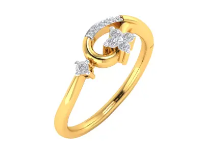 Women Ring Render 3dm STL MTL SLC JCD OBJ FBX Details 3D print model 88